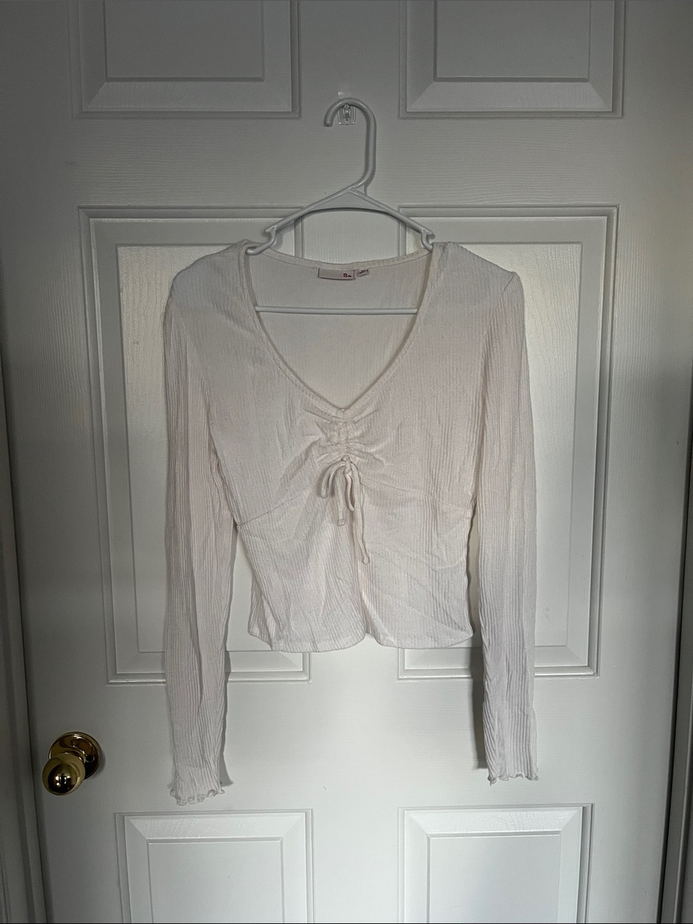 White Drawstring Top | Medium